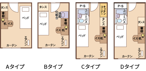仙台育英学園高等学校学生寮の間取り